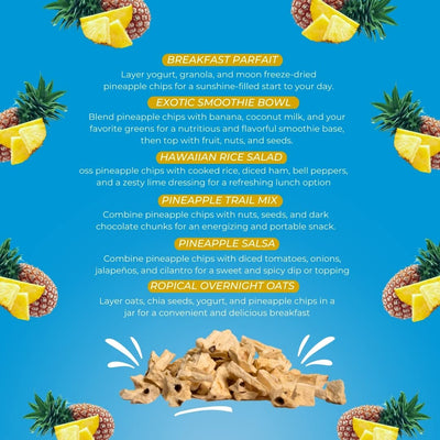 Moon Freeze Dried Pineapple Chips | Healthy Pineapple Snack | 100% Natural, Vegan, No Preservatives, No Added Sugar | 16 Gm | Moon_Pineapple_Chips | (16Gm) Pack of 2