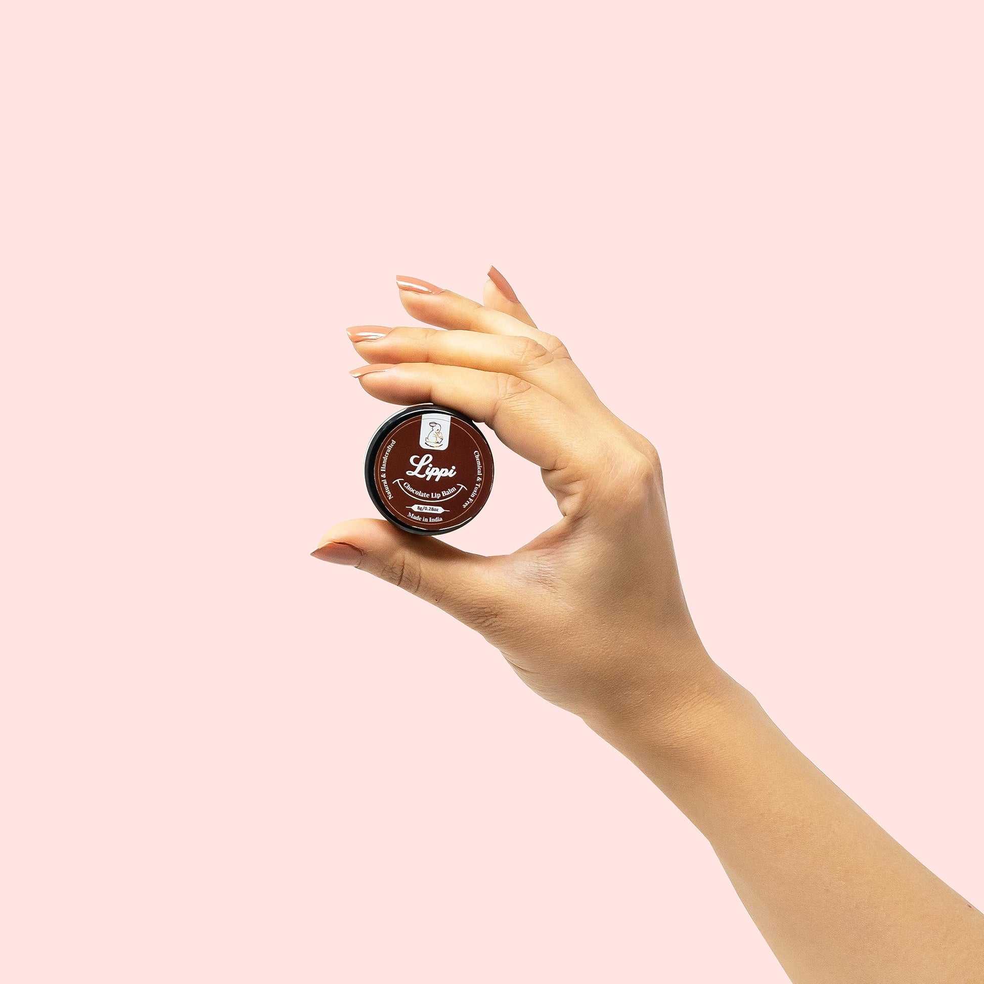 Blush Bunny Organics Nourishing Nude Natural Lip Balm, Shea Butter, Cocoa Butter, Vitamin E & Coconut Oil That Moisturizes, Nourishes, Softens Lips, 8g (Chocolate)