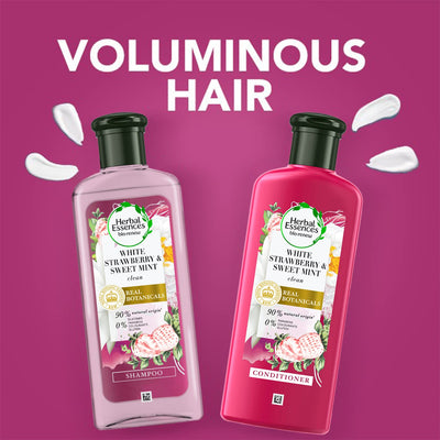 Herbal Essences White Strawberry & Sweet Mint SHAMPOO- For Cleansing and Volume - No Paraben, No Colorants, 240 ML