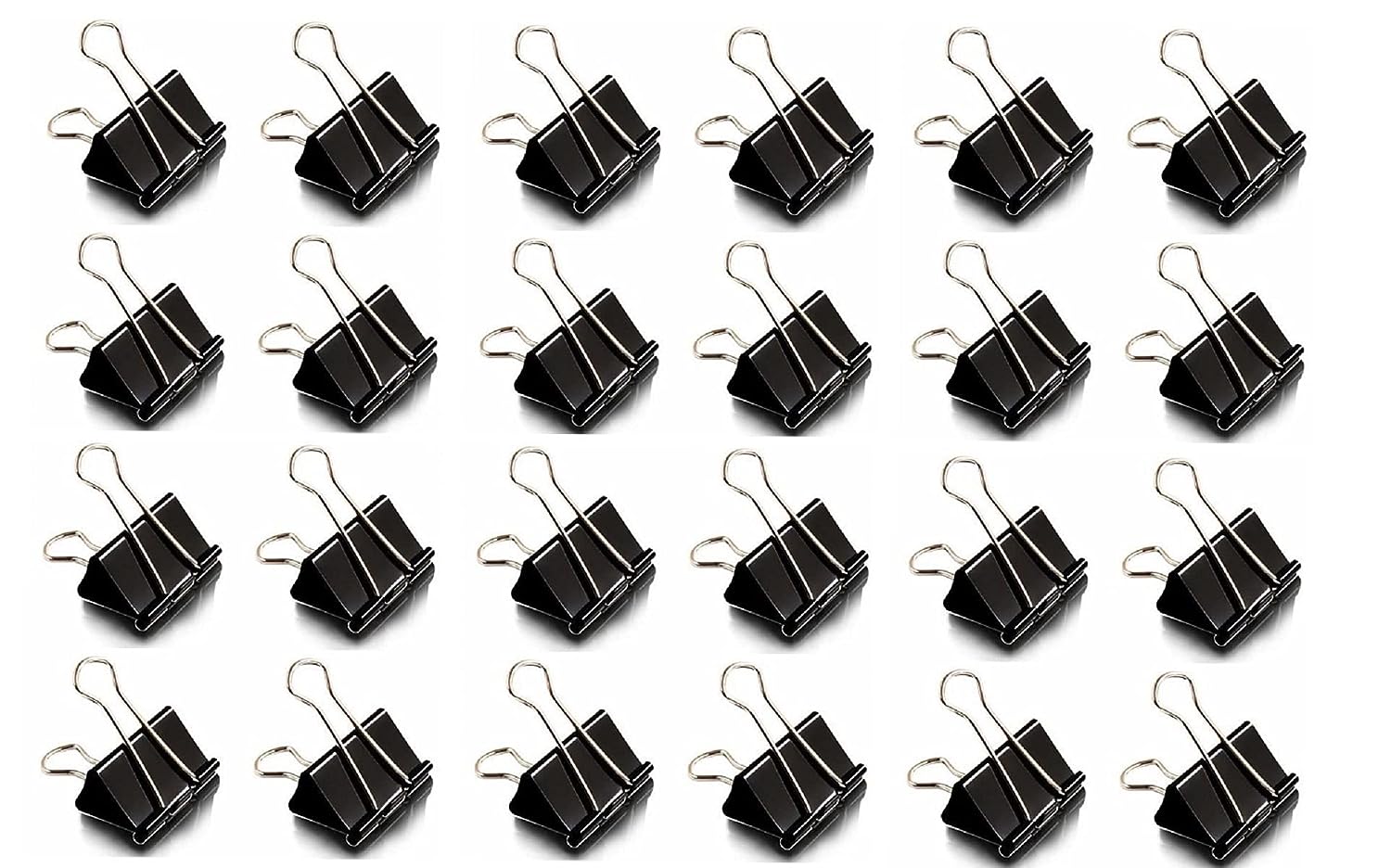 ODDY Nickel Plated-Rust Resistant 32 mm Black Binder Clip (Pack of 24 pcs)