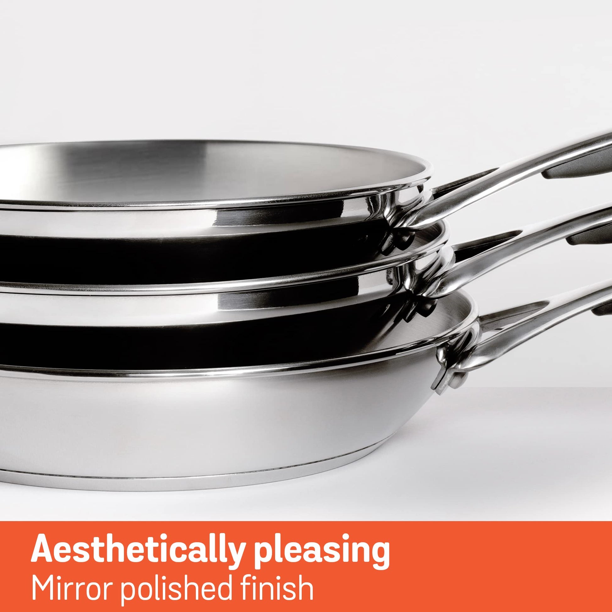 Meyer Select Stainless Steel Open Frypan 26cm (Induction & Gas Compatible)