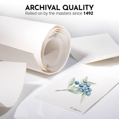 Arches Watercolour Paper Roll | Rough Natural White | for Watercolor, Acrylic Painting, Gouache and Poster Color Painting | 300 GSM, 113 x 914 cm