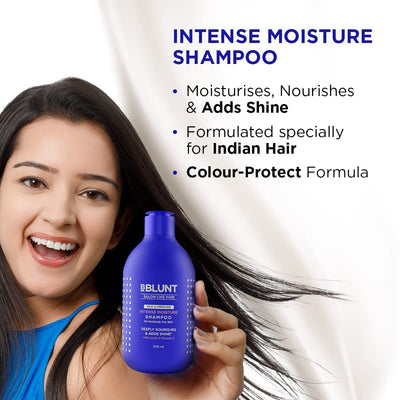 BBLUNT Intense Moisture Shampoo - 600ml (Pack of 2x300 ml)
