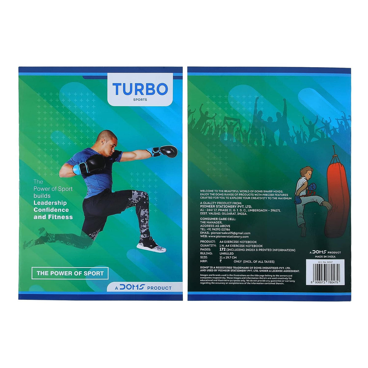Doms The Power Of Sport Series Turbo Notebook - A4 - Unruled