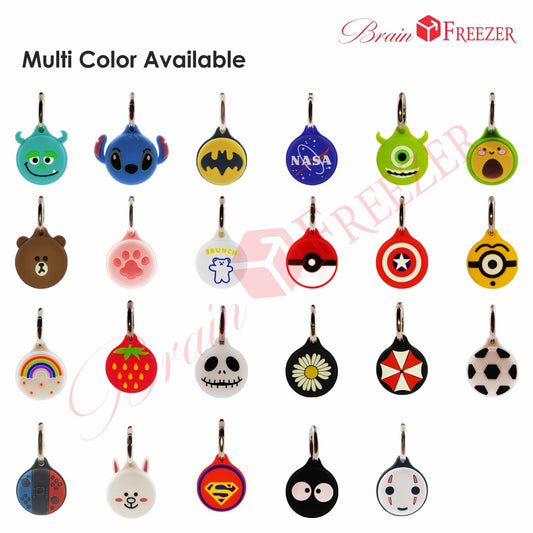 Brain Freezer Cartoon Silicone Key Ring Holder Airtag Case Cover Shockproof Anti-Fall Dust Proof Compatible with AirTag 2021 Cover (Gamer) (AirTag not Included)