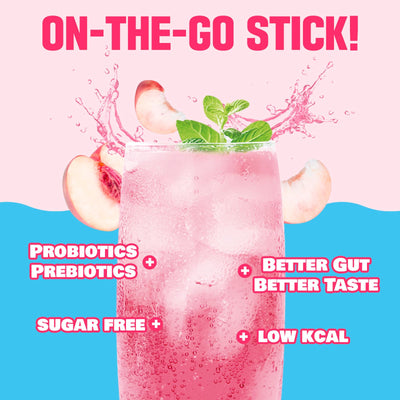 SEOUL TEAZEN KOMBUCHA PEACH,50 GM, 10 STICKS, SUGAR FREE,PROBIOTICS & PREBIOTICS.