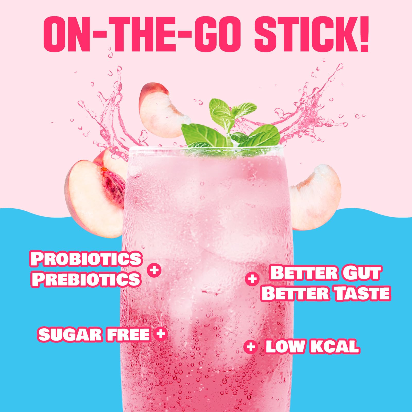 SEOUL TEAZEN KOMBUCHA PEACH,50 GM, 10 STICKS, SUGAR FREE,PROBIOTICS & PREBIOTICS.