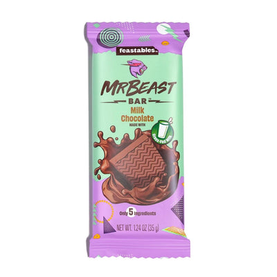 Mr. Beast Feastables Chocolate Bar is a Delicious and Creamy Milk Chocolate Perfect For a Snack or Dessert 35 grams
