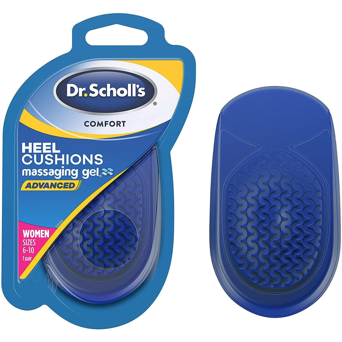 Dr. Scholl's Heel Cushions with Massaging Gel Advanced, for Women Sizes 6-10