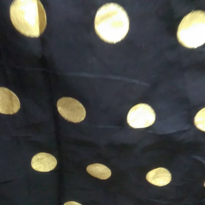 Birami Ethnics Women's Poly Cotton Saree with Blouse Piece, Free Size (Bf134_Black)