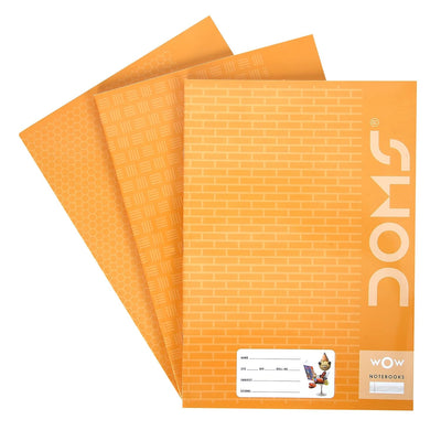 Doms Brown Series Notebook | A4 | Single Line | 57GSM | 140 Pages | 21 x 29.7 cm | Pack of 6