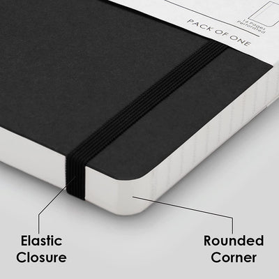 Mypaperclip Limited Edition Notebook, A5 (148 X 210 Mm, 5 .83 X 8.27 In.) Checks Lep192A5-C - Black