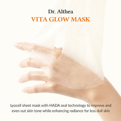 Dr.Althea Vita Glow Mask: Vitamin Complex Brightening Sheet Mask for Dull Skin