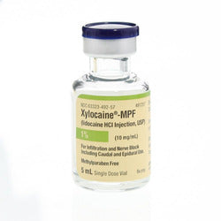 Xylocaine 1% Injection MPF 5 mL Single-Dose Vials, 25/Tray (Rx)