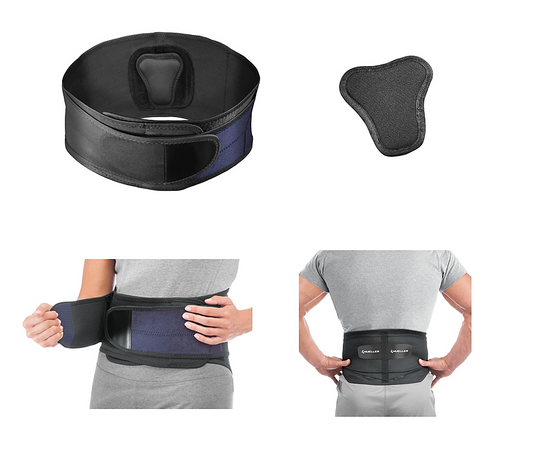 Mueller Lumbar Back Brace with Removable Pad, Fits 28"-50" Waist