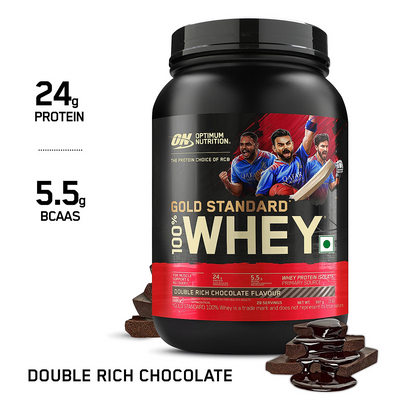 Optimum Nutrition (ON) Gold Standard Pre-Workout- 142.5g/15 single serve packs (Green Apple Flavor), For Energy, Focus, Power, Endurance & Performance and Gold Standard 100% Whey Protein Powder | Double Rich Chocolate | 2 lbs
