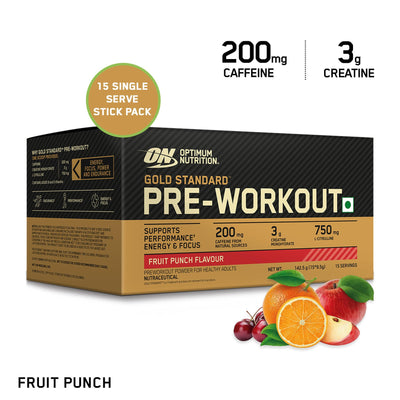 Micronized Creatine Powder | Unflavoured | 100 g +  ON Pre Workout- Fruit Punch
