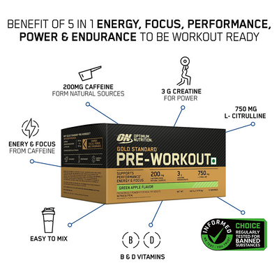Isopure Zero Carb Protein– 1 kg / 2.2lb (Unflavoured) and Optimum Nutrition (ON) Gold Standard Pre-Workout