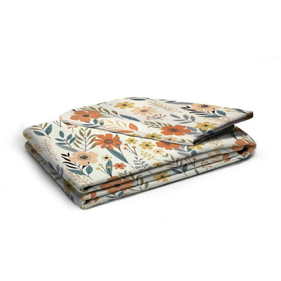 AEROHAVEN Premium Cream-Coloured Floral Cotton 300 TC King Bedsheet & 2 Pillow Covers
