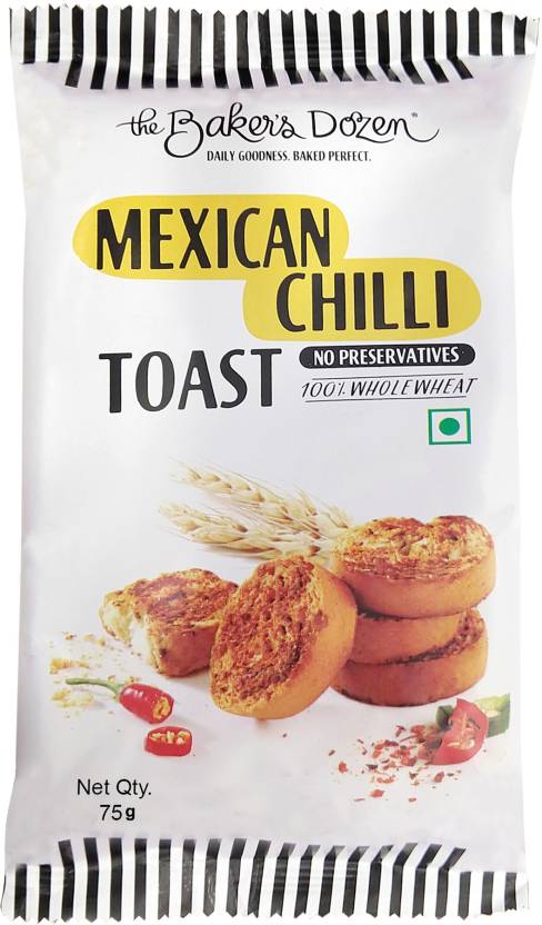 The Baker's Dozen Mexican Toast Chilli flavored Wheat Rusk  (75 g)