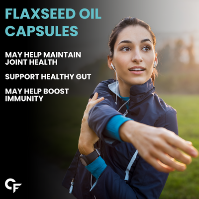 Carbamide Forte Cold Pressed Flaxseed Oil Omega 3 6 9 Capsules (1000mg) for Men and Women | Highest absorption of essential fatty acids | Supports Heart, Joints and Digestion - 120 Capsules