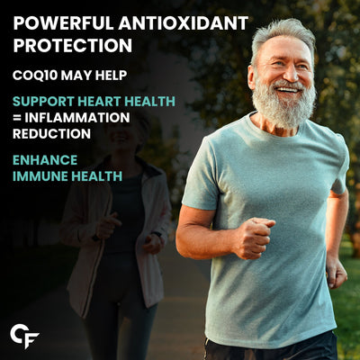 CF Coq10 Coenzyme Q10 - 120mg Capsule with Piperine 5mg Supplement – 30 Veg Capsules
