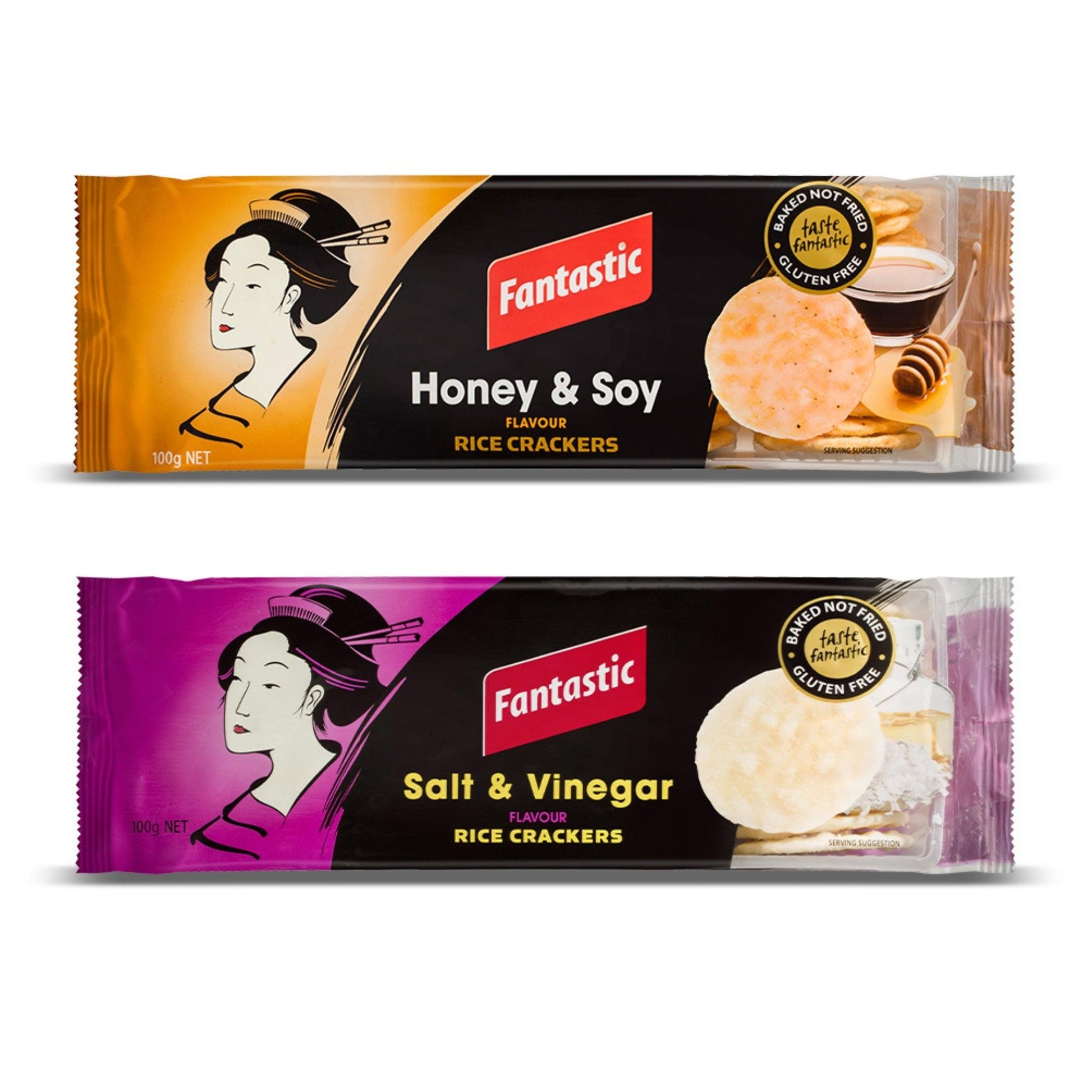 Honey Soy And Salt And Vinegar Rice Crackers