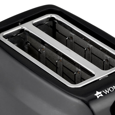 Acura Plus Pop Up Slice Toaster, 750W, 7 Browning Controls, Removable Crumb Tray, 2 Years Warranty, Black