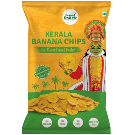 Beyond Snack Kerala Banana Chips Sour Cream Onion & Parsley - 75GM