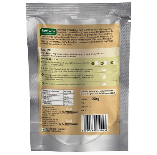 Farmveda Ready To Cook Ragi Idli Instant Mix
