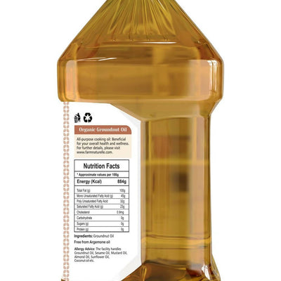 Farm Naturelle Organic Ghani Cold Pressed Virgin Groundnut/Peanut Oil