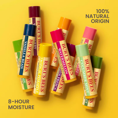 Burt's Bees 100% Natural Moisturizing Lip Balm, Original Beeswax with Vitamin E & Peppermint Oil - 2 Tubes