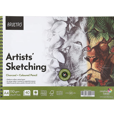 Brustro Artists Sketching Wiro Pad A4-110GSM (40 Sheets)