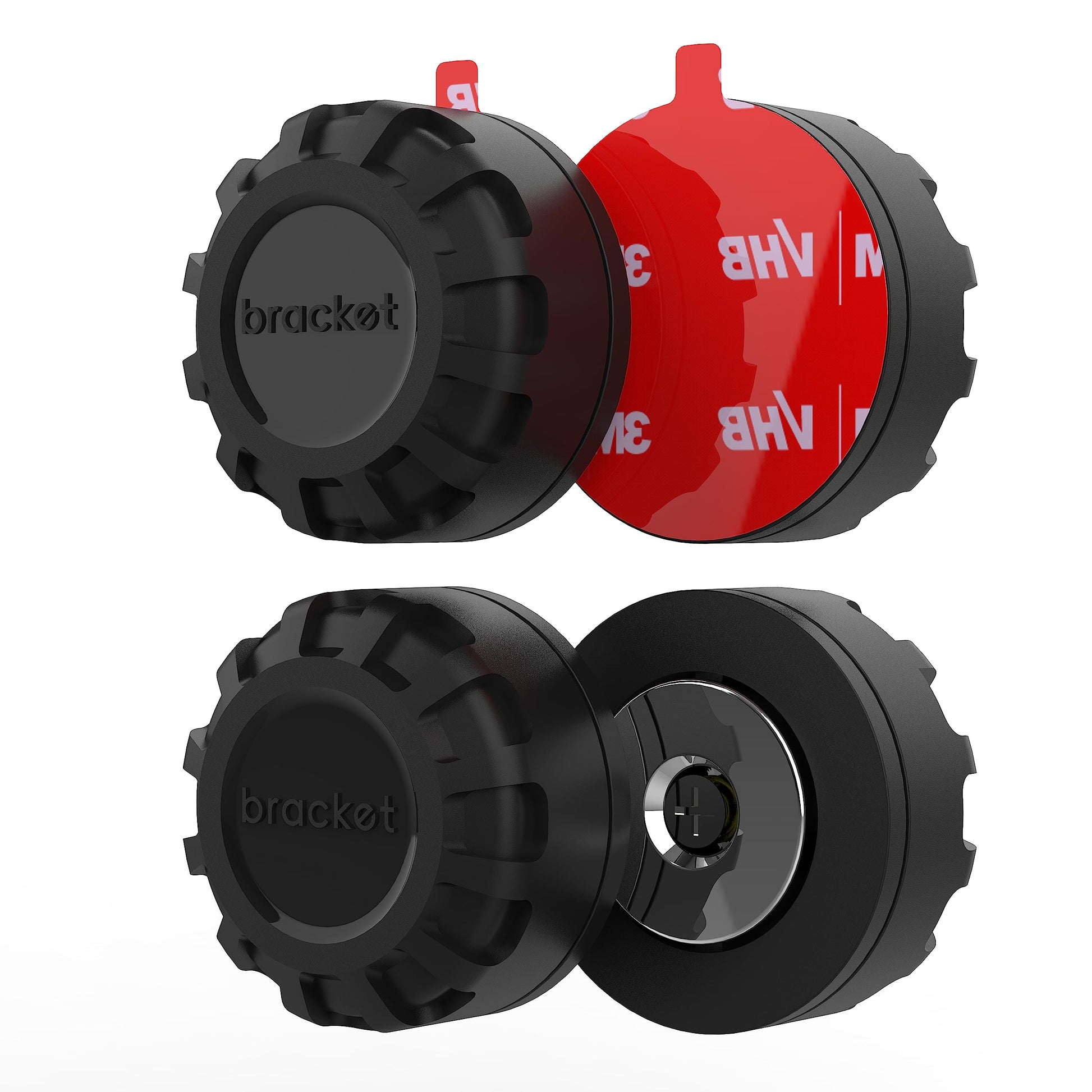 (2-Pack) Airtag Hard ABS Case, IPX8 Waterproof, Dust & Scratch Resistance, Rugged Strong & Sturdy AirTag case, Adhesive Stick-on Mount case (1N) & Magnetic Mount case (1N) [AirTag NOT Included]