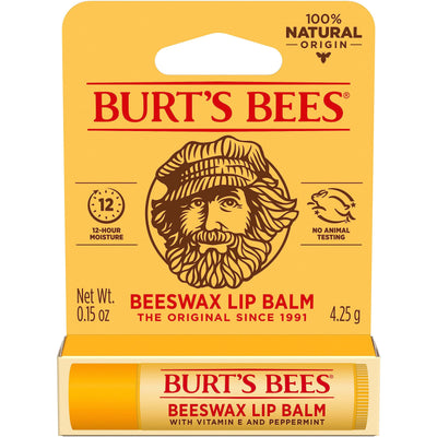 Burt's Bees Lip Balm, Beeswax, 0.15 oz, Transparent