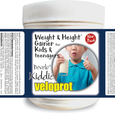 Develo Weight & Height Gainer Protein Powder for Kids, 2-12 years & Teenagers, Boys & Girls - 500g Kesar Badam