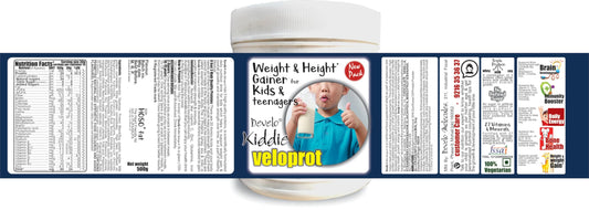 Develo Weight & Height Gainer Protein Powder for Kids, 2-12 years & Teenagers, Boys & Girls - 500g Kesar Badam