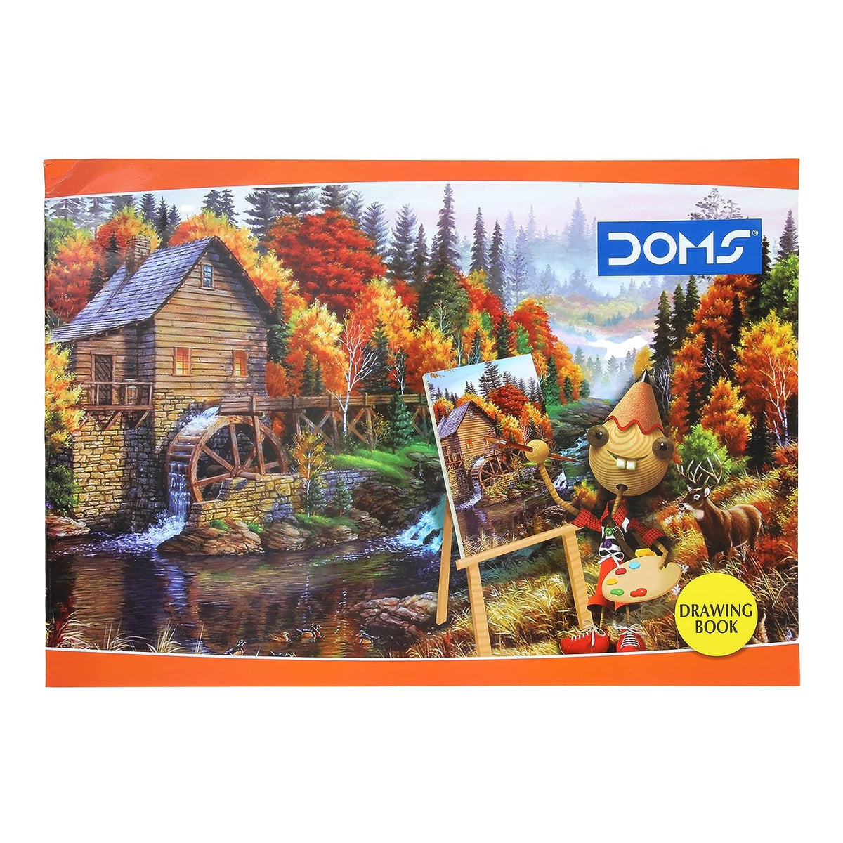 Doms Orange Drawing Book - Plain