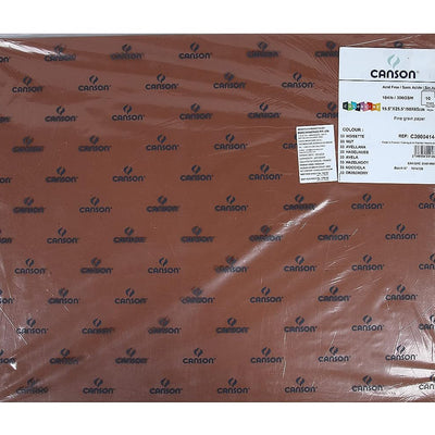 Canson Colorline 300 GSM Grainy 50 x 65 cm Coloured Drawing Paper Sheets(Nut, 10 Sheets)