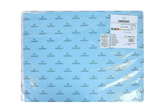 Canson Colorline 300 GSM Grainy 50 x 65 cm Coloured Drawing Paper Sheets(Sky Blue, 10 Sheets)