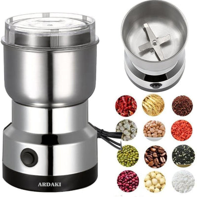 ARDAKI Grinder Machine for Kitchen Mixer Grinder Multi Functional Coffee Herbs Spices Nuts Grain Seasonings Spices Mill Powder Machine Stainless Steel Mixie for Kitchen (Mixer_Grinder_200)