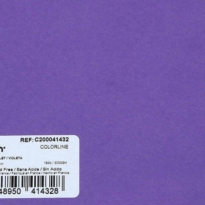 Canson Colorline 300 GSM Grainy 50 x 65 cm Coloured Drawing Paper Sheets(Violet, 10 Sheets)