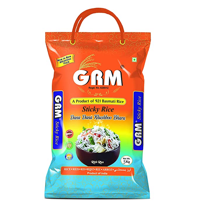 921 GRM Natural Organic Sticky Rice for Chinese, Japanese & Korean Dishes -5kg