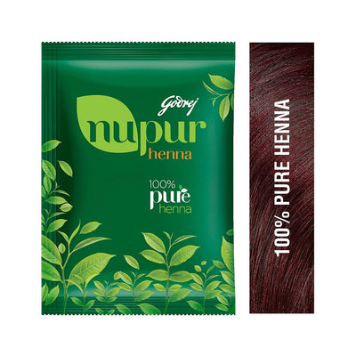 2x Godrej Locking Solutions and Systems Nupur 100% Pure Henna Powder for Hair Colour (Mehandi) | for Hair, Hands & Feet (400g each) - Pack of 2