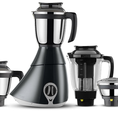 Butterfly Matchless 750-Watt Mixer Grinder with 4 Jars (Grey and White) - (Indian Plug)