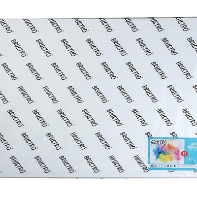 Brustro Artists Watercolour Paper, 25% Cotton, 300 GSM, Cold Pressed, Size - 15" x 22" (Inches), Pack of 10 Sheets