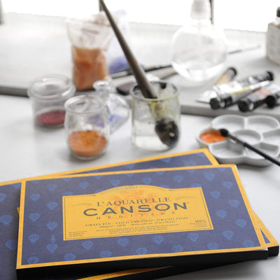 Canson Héritage Cotton 300 GSM Cold Pressed 31 x 41 CM Paper Block(White, 20 Sheets)