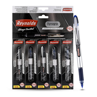 Reynolds Dynagrip 0.7mm Ball Pen - Blue Ink, Pack of 5