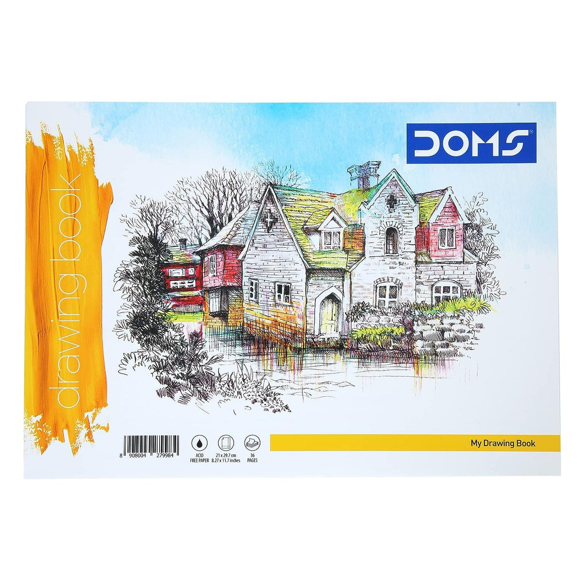 Doms Yellow Drawing Book - Plain