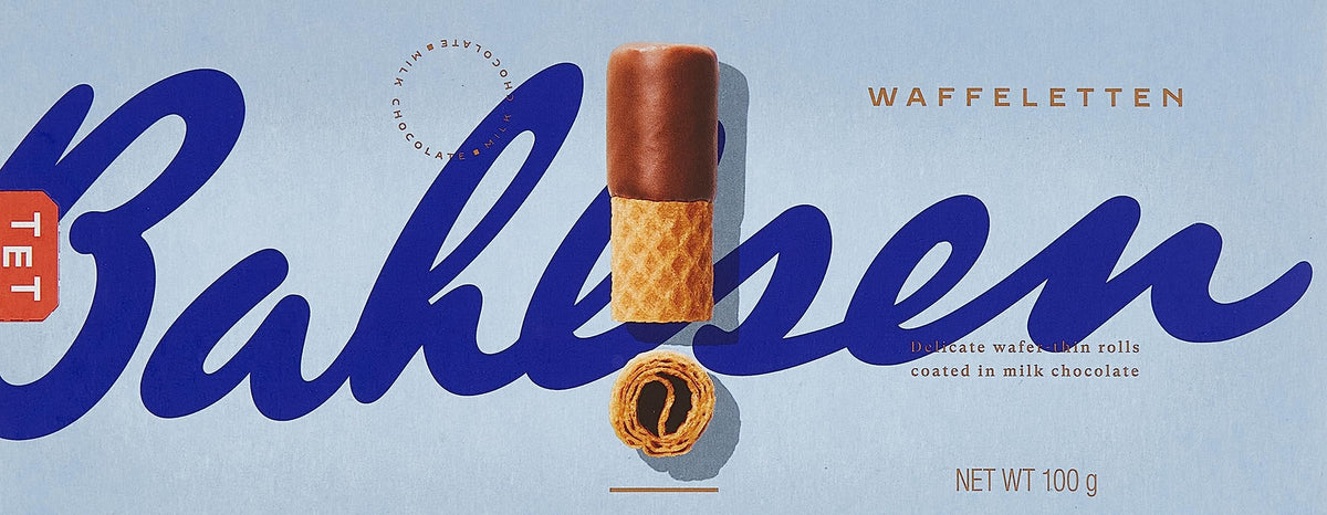 Bahlsen Wafers Whole Milk Wafer Thin Waffles With Milk Chocolate 100g